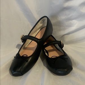 J. Crew Black Mary Jane Ballet Flats Full Genuine Leather which is without flaw